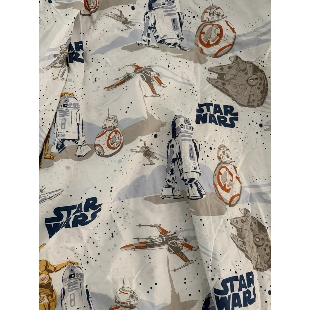 Pottery Barn Kids Star Wars Twin Size Duvet Cover Droid Millennium Falcon CP3O